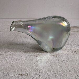 Vintage Silvestri Iridescent Glass Polar Bear Paperweight